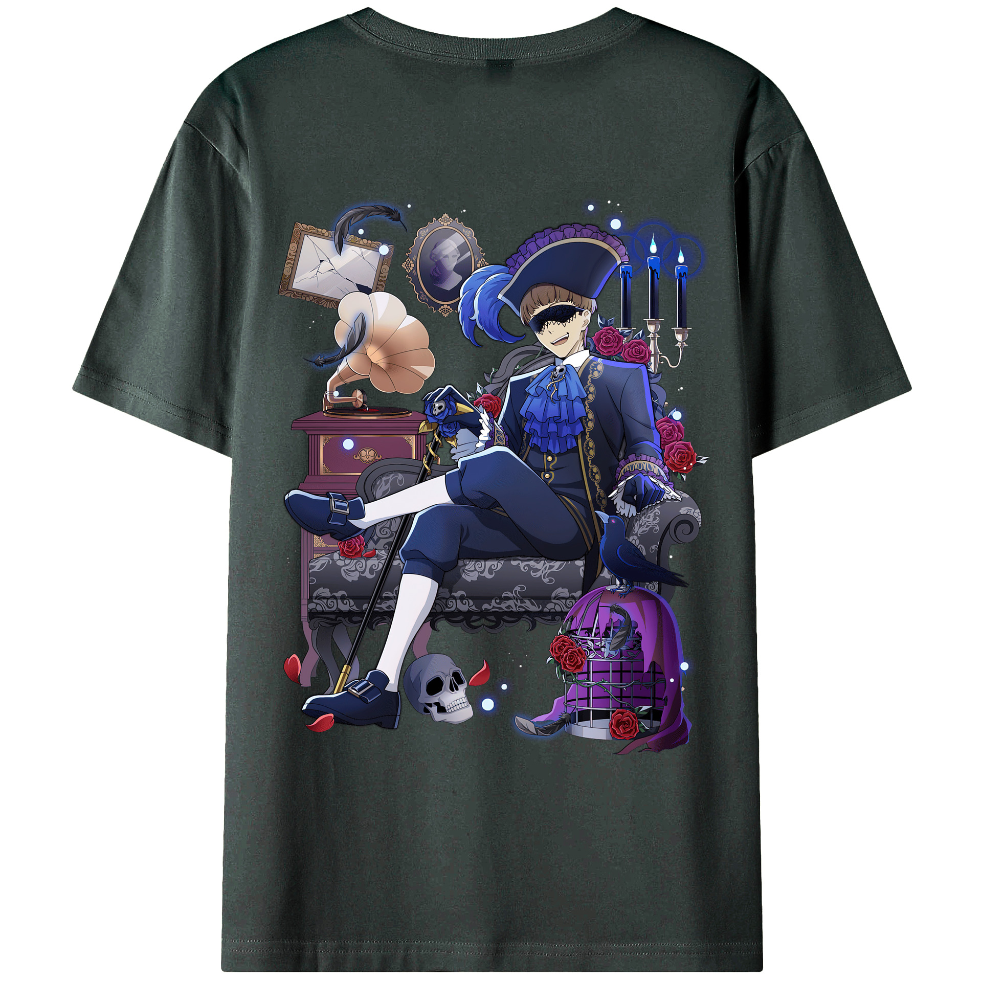 （画像用） 文豪ストレイドッグス Bungo Stray Dogs 綿100％ メンズ半袖Tシャツ（バックプリント） 通気性